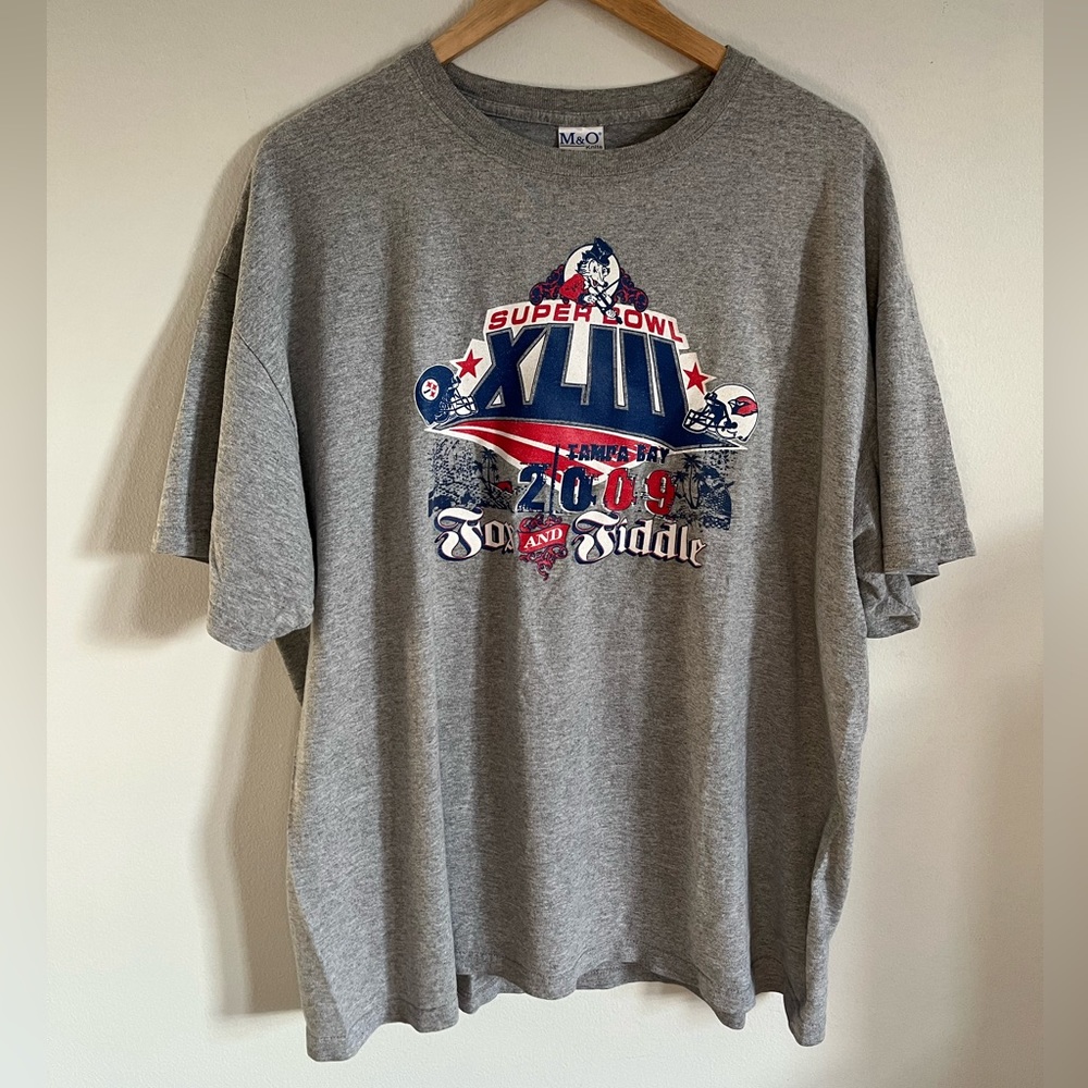 Vintage Y2K Superbowl T-Shirt / Steelers Vs Cardinals / NFL / XL / 2009